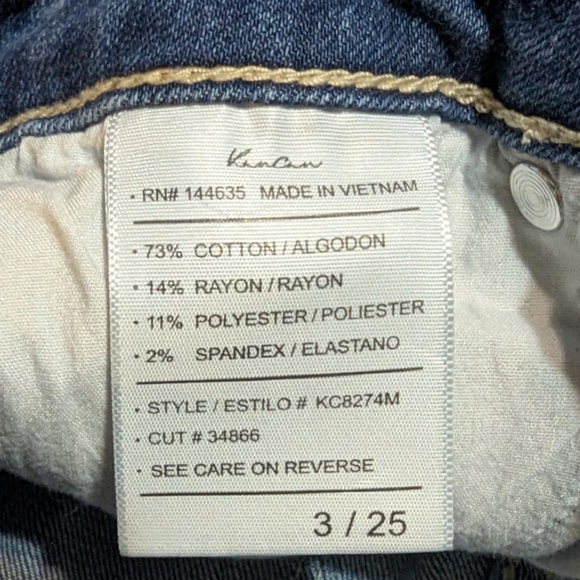 KanCan size 3/25 distressed medium wash skinny jeans - Picture 11 of 12